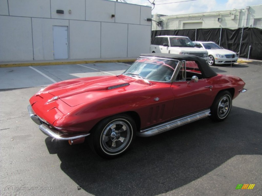 1966 Corvette Sting Ray Convertible - Rally Red / Black photo #35