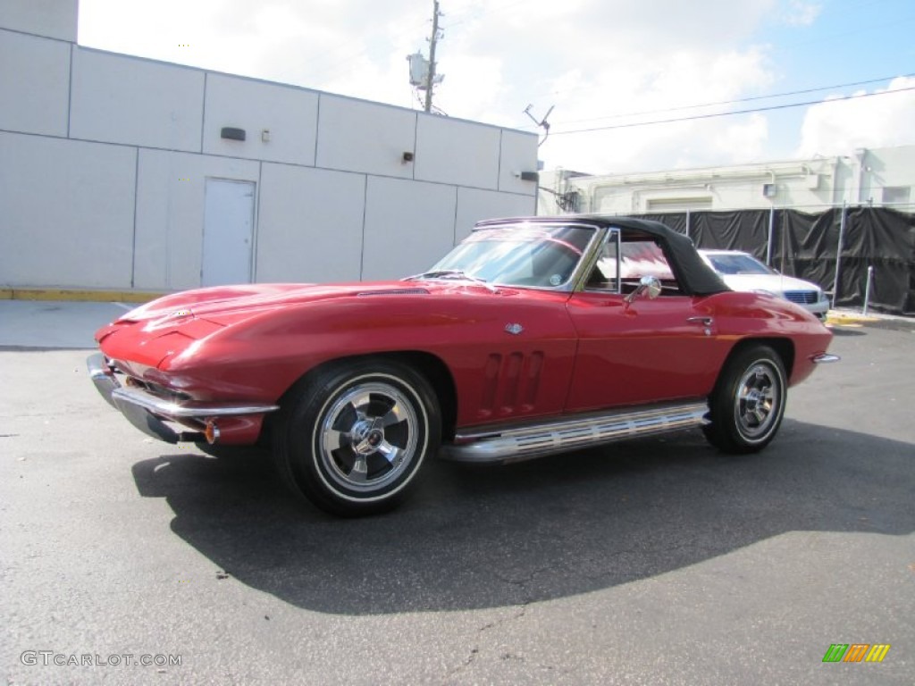 1966 Corvette Sting Ray Convertible - Rally Red / Black photo #36