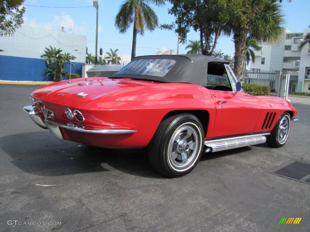 1966 Corvette Sting Ray Convertible - Rally Red / Black photo #44