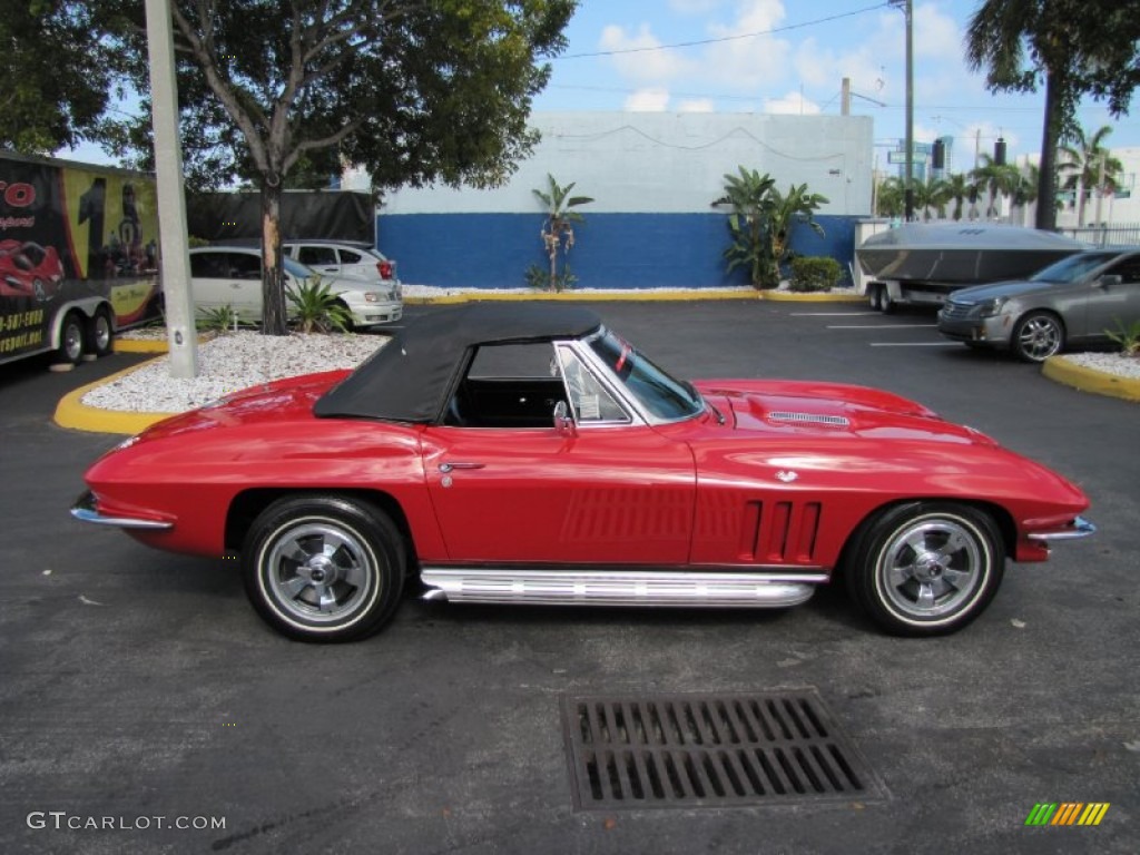 1966 Corvette Sting Ray Convertible - Rally Red / Black photo #45