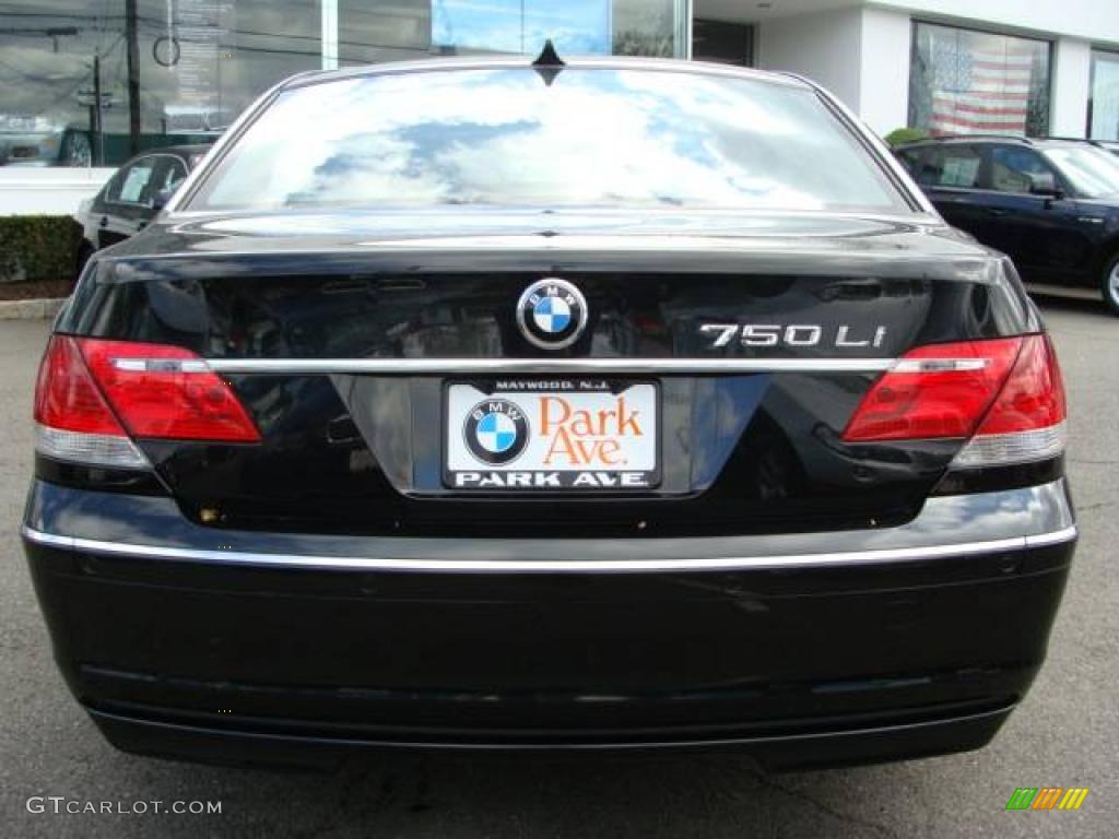 2006 7 Series 750Li Sedan - Black Sapphire Metallic / Black/Black photo #7