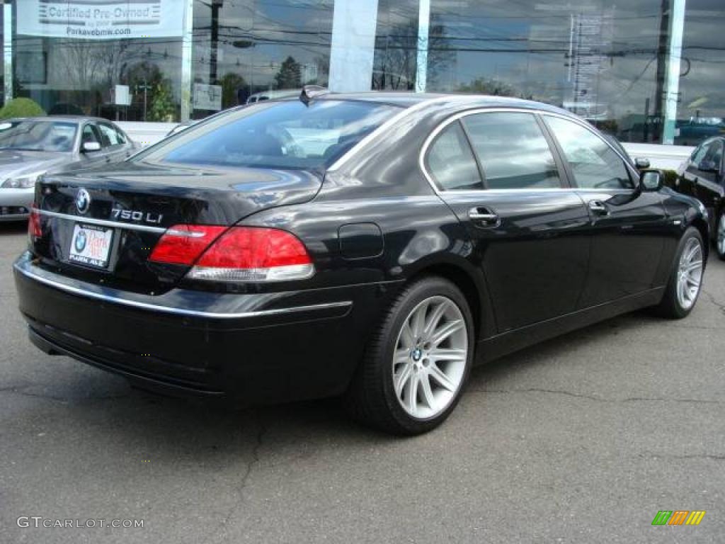 2006 7 Series 750Li Sedan - Black Sapphire Metallic / Black/Black photo #8