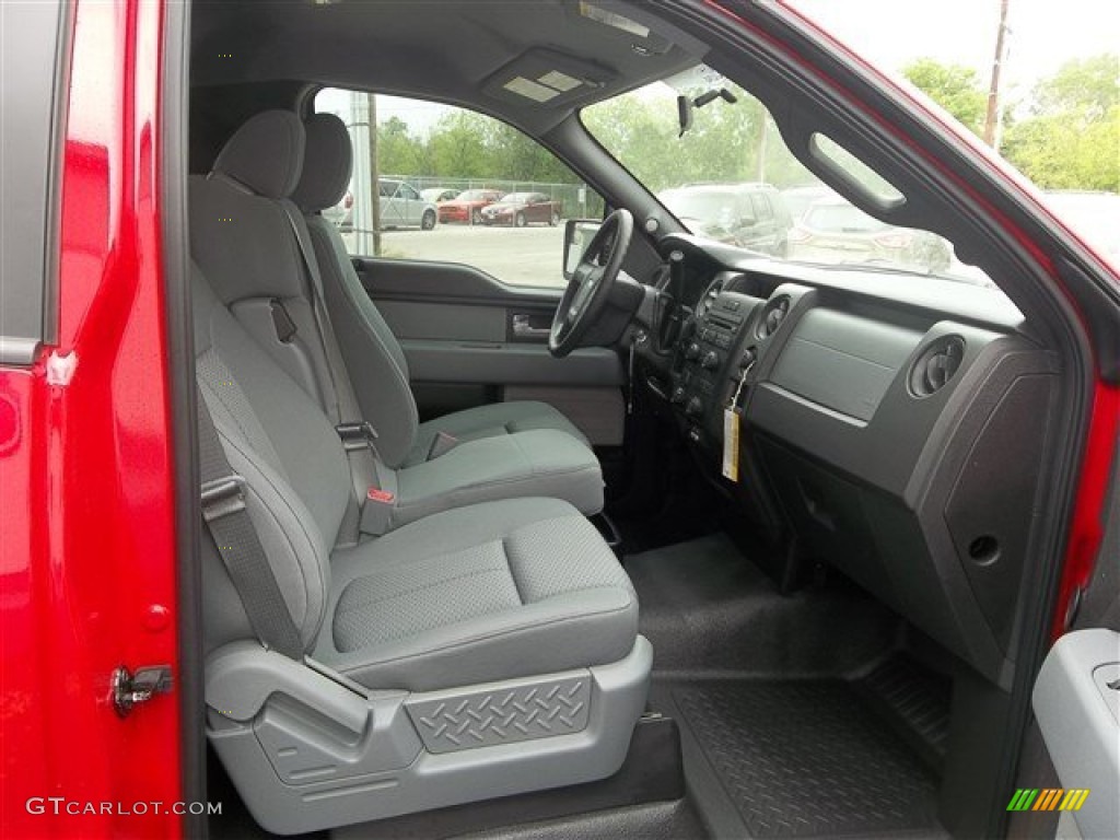 2013 F150 XL Regular Cab - Vermillion Red / Steel Gray photo #13