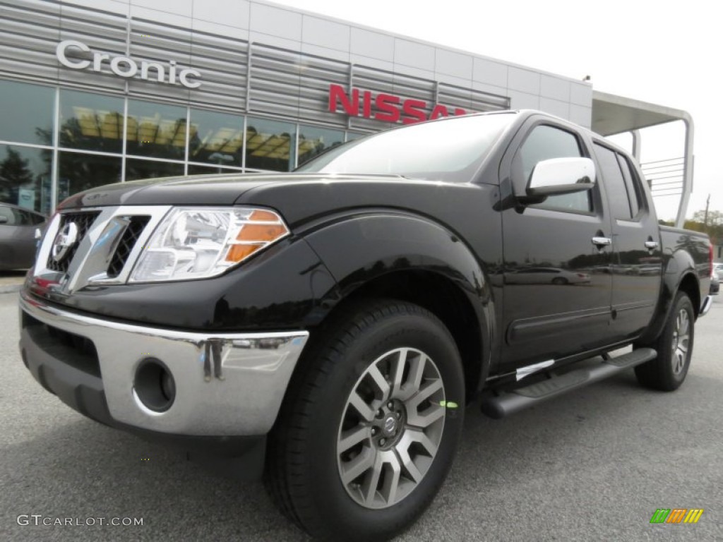 2013 Frontier SL Crew Cab - Super Black / Steel photo #1