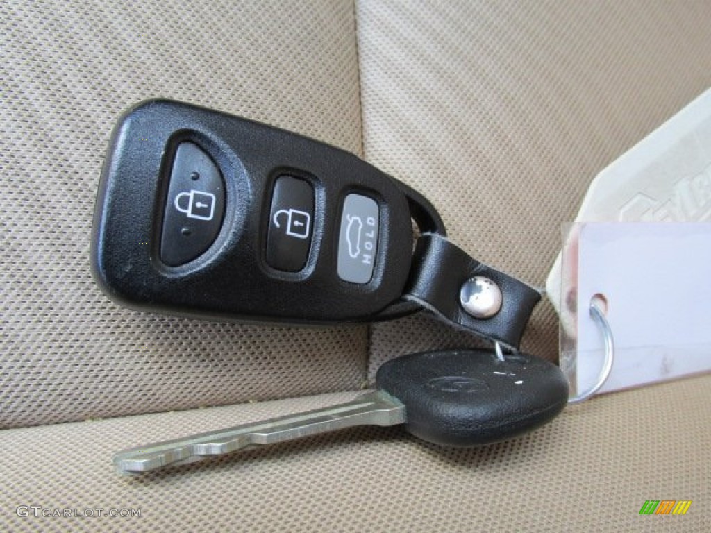 2012 Elantra GLS - Black Noir Pearl / Beige photo #23