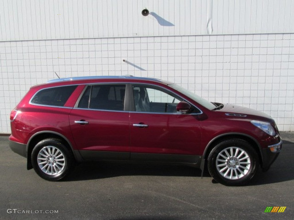 2008 Enclave CXL AWD - Red Jewel / Titanium/Dark Titanium photo #2