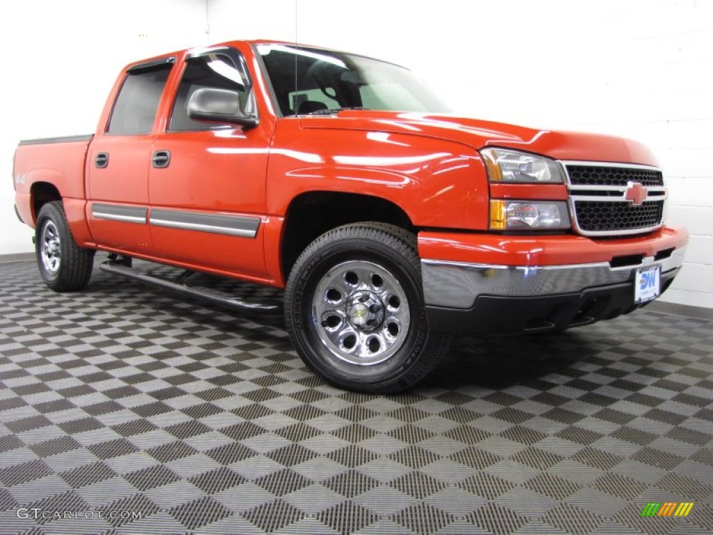 2007 Silverado 1500 Classic LS Crew Cab 4x4 - Victory Red / Dark Charcoal photo #1