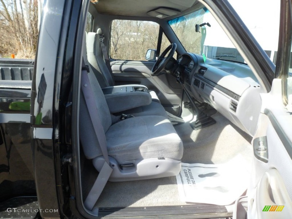 1995 F150 XLT Regular Cab 4x4 - Black / Gray photo #19