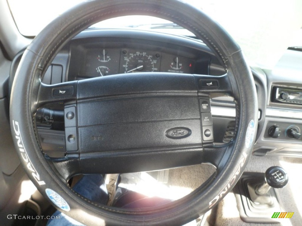 1995 F150 XLT Regular Cab 4x4 - Black / Gray photo #27