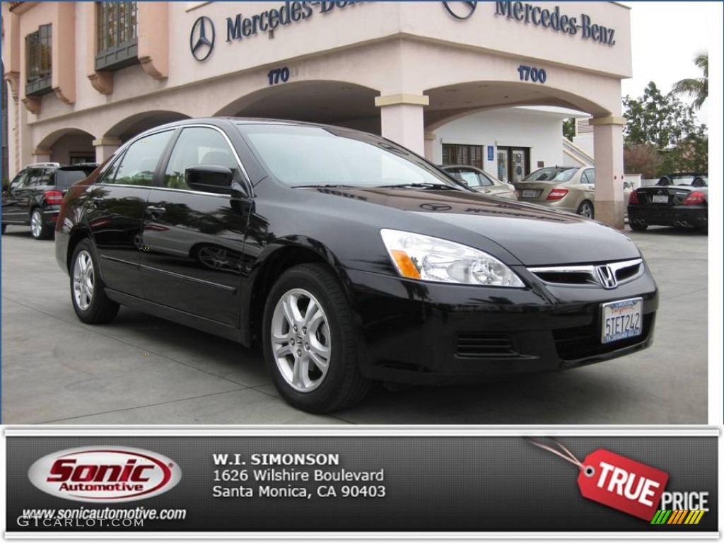 2006 Accord EX-L Sedan - Nighthawk Black Pearl / Ivory photo #22