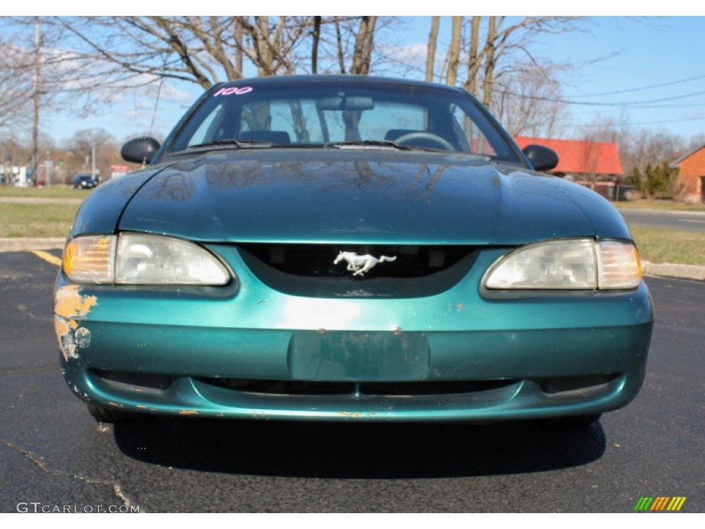 1998 Mustang V6 Coupe - Pacific Green Metallic / Medium Graphite photo #2