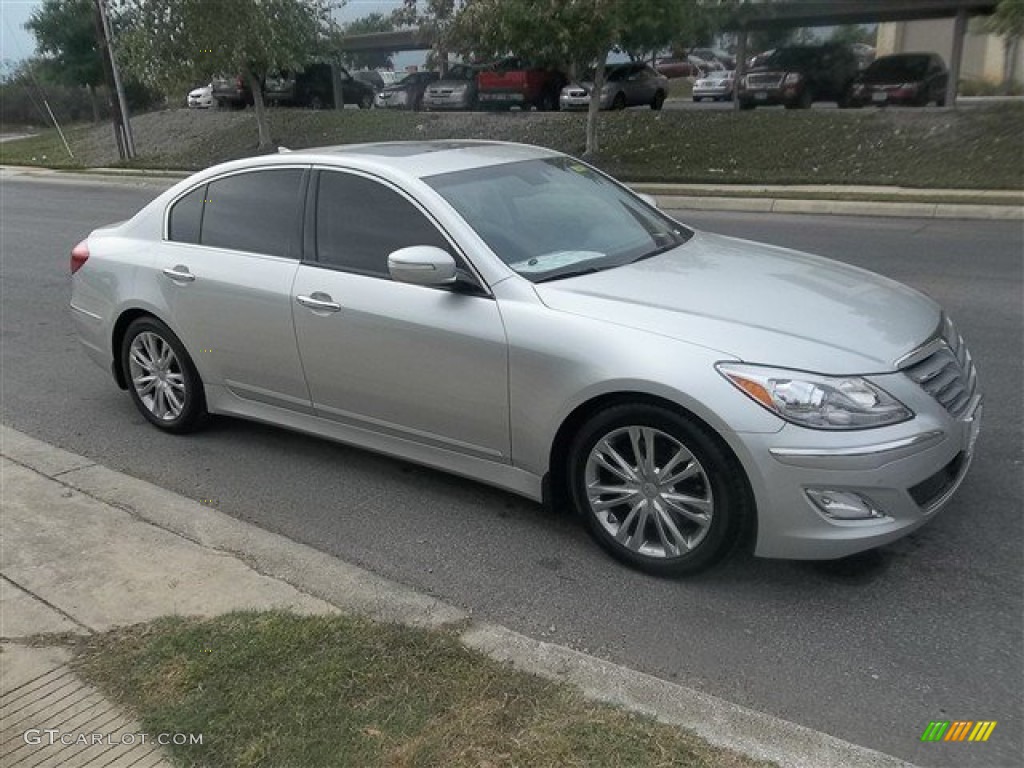 Platinum Metallic 2013 Hyundai Genesis 3.8 Sedan Exterior Photo #79305667