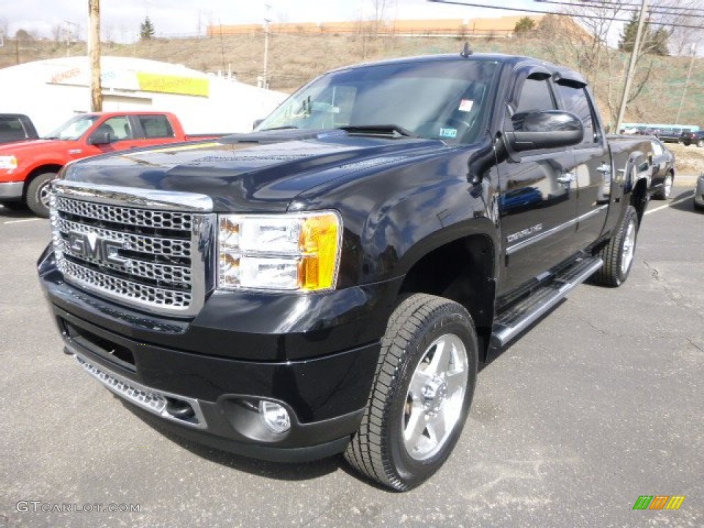 Onyx Black 2011 GMC Sierra 2500HD Denali Crew Cab 4x4 Exterior Photo #79305783