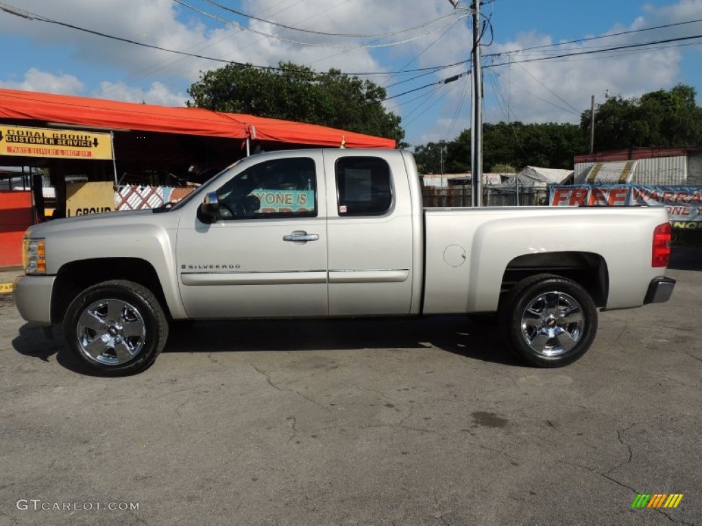 2009 Silverado 1500 LT Extended Cab - Silver Birch Metallic / Light Titanium photo #4