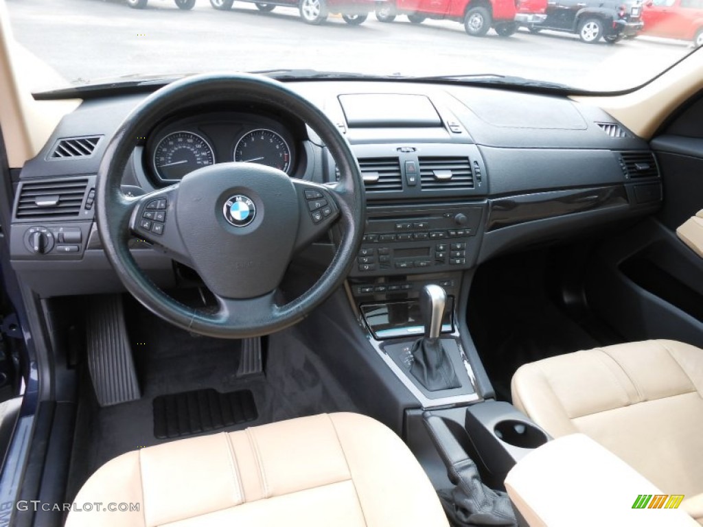 2007 BMW X3 3.0si Sand Beige Dashboard Photo #79307438