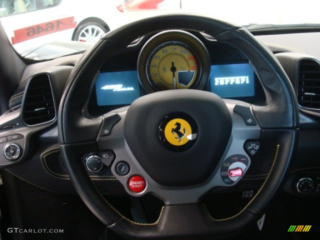 2012 Ferrari 458 Italia Nero Steering Wheel Photo #79307981