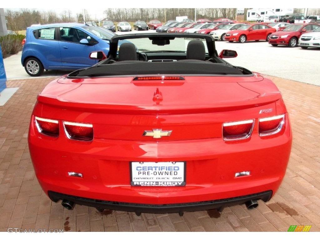 2012 Camaro LT/RS Convertible - Victory Red / Black photo #22