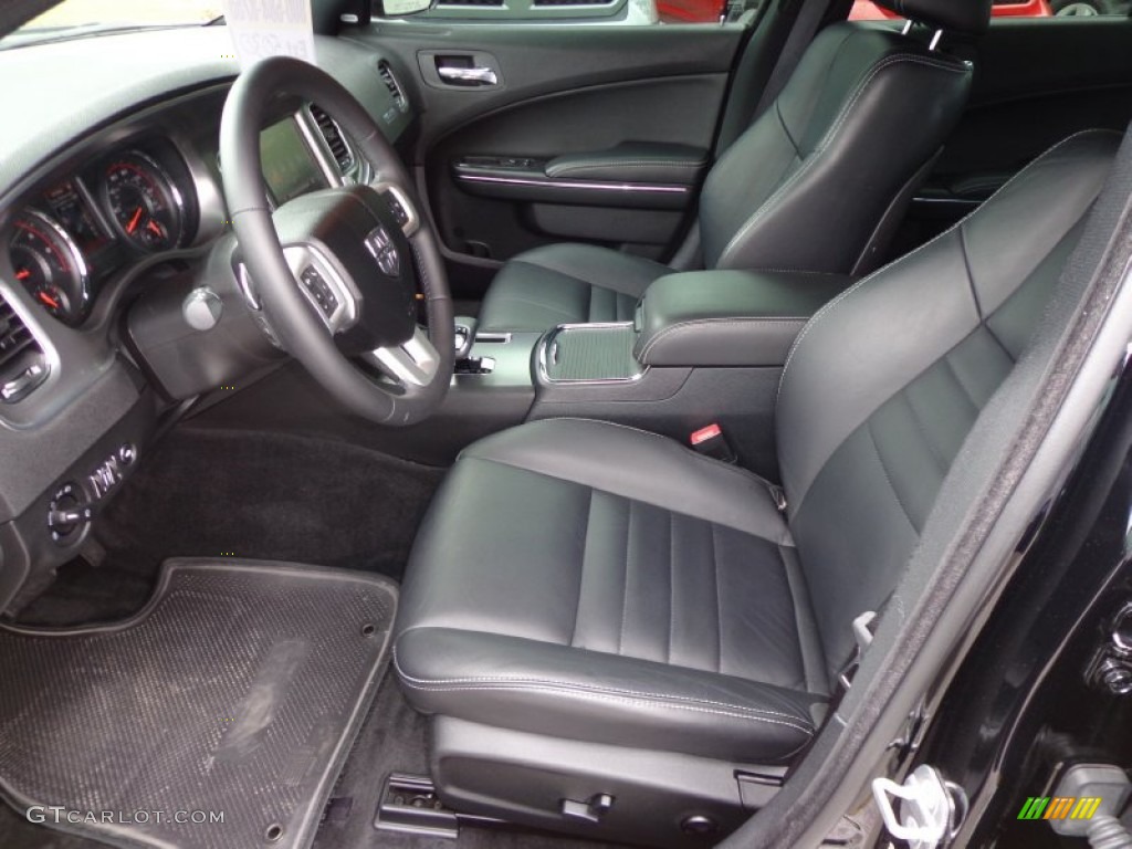Black Interior 2012 Dodge Charger SXT Plus Photo #79310964