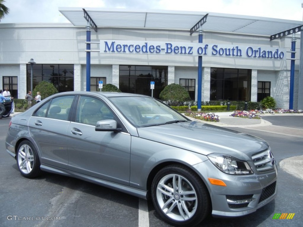 2013 C 250 Sport - Palladium Silver Metallic / Almond Beige photo #1