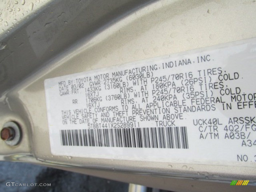 2002 Tundra SR5 TRD Access Cab 4x4 - Desert Sand / Oak photo #10