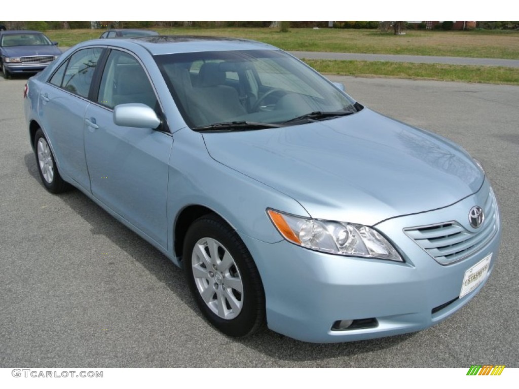 2009 Camry XLE - Sky Blue Pearl / Ash photo #2
