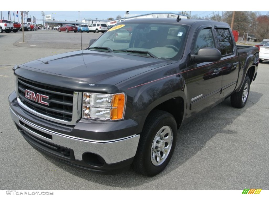 2010 Sierra 1500 SL Crew Cab 4x4 - Storm Gray Metallic / Dark Titanium photo #1