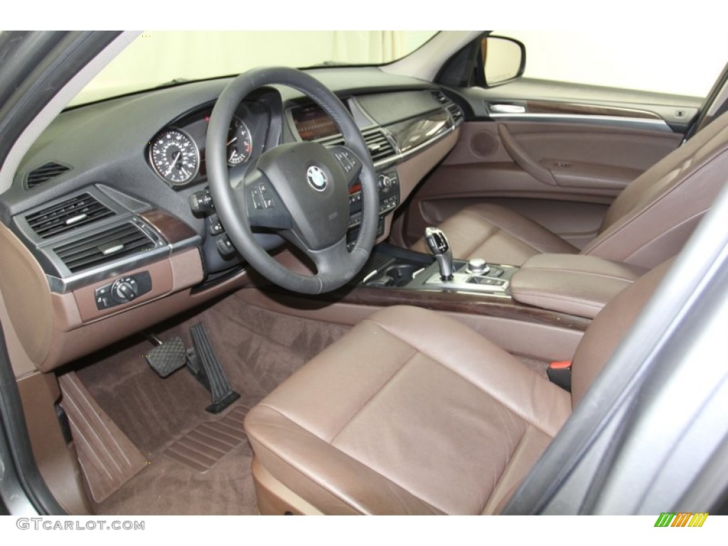 Saddle Brown Nevada Leather Interior 2009 BMW X5 xDrive30i Photo #79314629