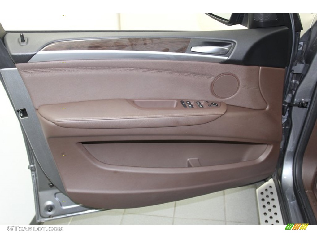 2009 BMW X5 xDrive30i Saddle Brown Nevada Leather Door Panel Photo #79314650