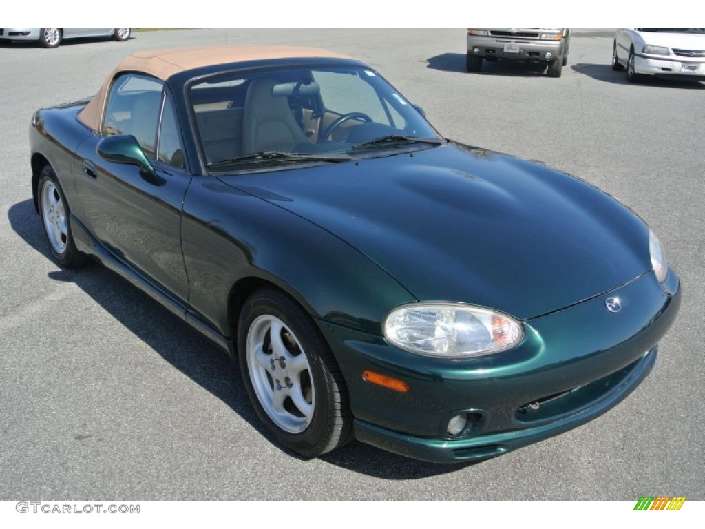 2000 MX-5 Miata LS Roadster - Emerald Mica / Beige photo #1
