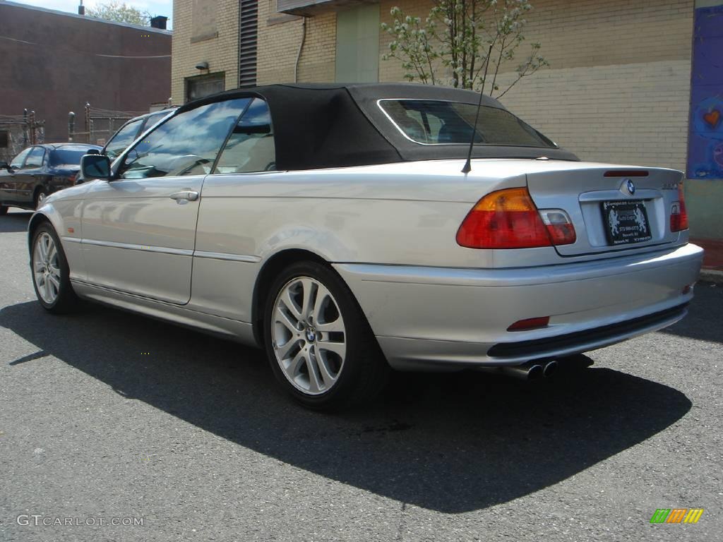 2003 3 Series 330i Convertible - Titanium Silver Metallic / Black photo #4