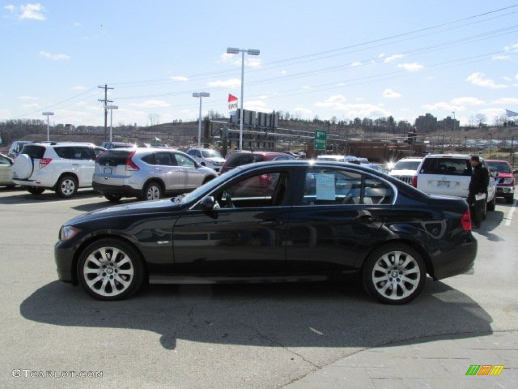 2006 3 Series 330xi Sedan - Black Sapphire Metallic / Terra/Black Dakota Leather photo #6