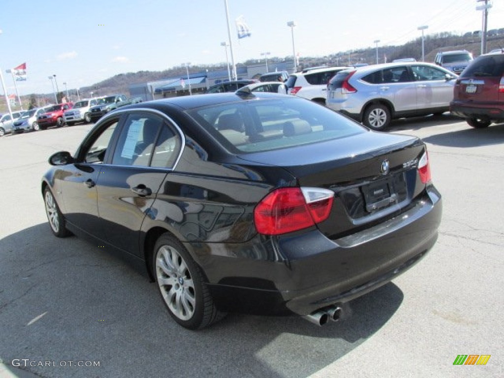 2006 3 Series 330xi Sedan - Black Sapphire Metallic / Terra/Black Dakota Leather photo #7