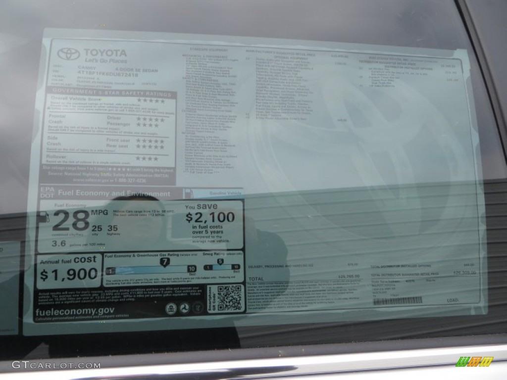 2013 Camry SE - Classic Silver Metallic / Black/Ash photo #31