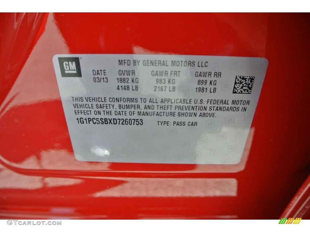 2013 Cruze LT/RS - Victory Red / Jet Black photo #7