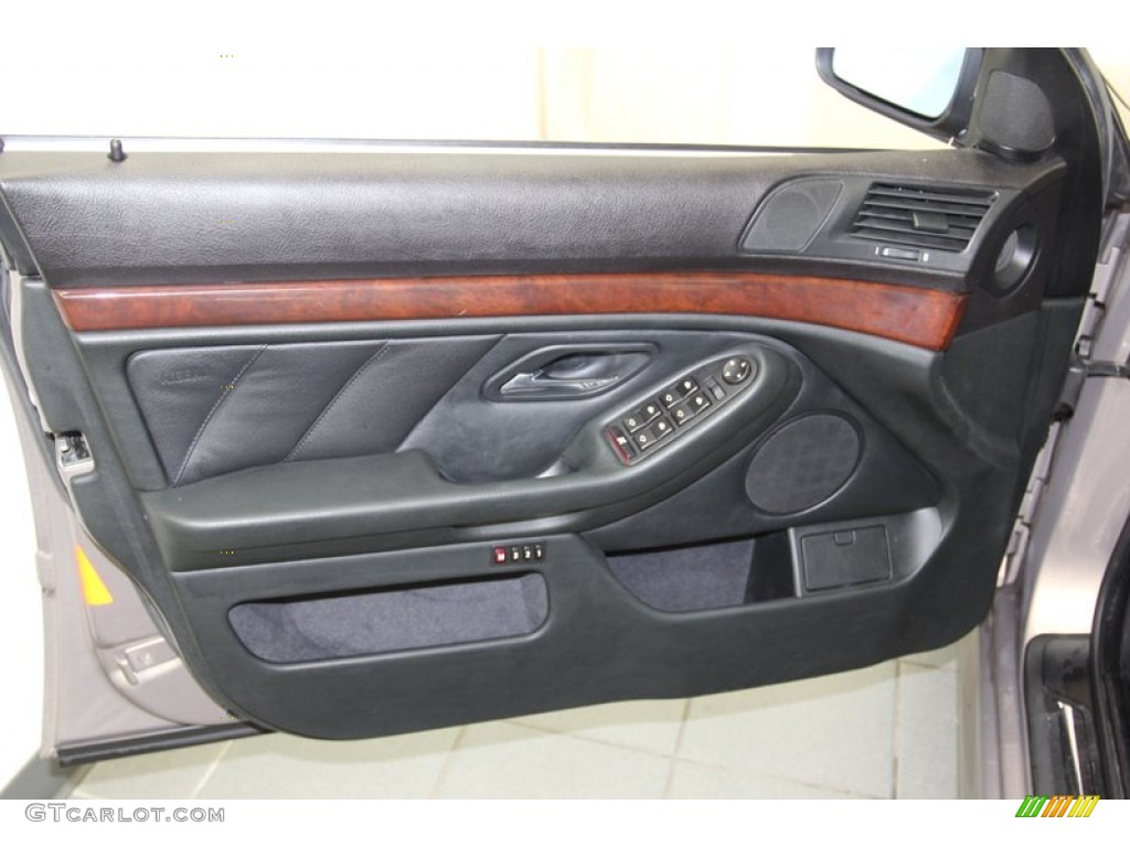 2003 BMW 5 Series 525i Sport Wagon Black Door Panel Photo #79317770