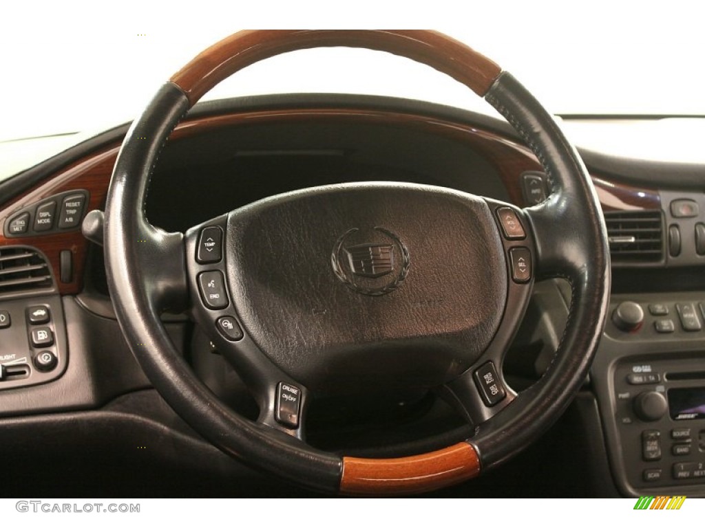 2004 Cadillac DeVille DTS Black Steering Wheel Photo #79318382
