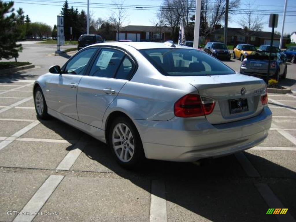 2006 3 Series 325i Sedan - Titanium Silver Metallic / Black photo #6