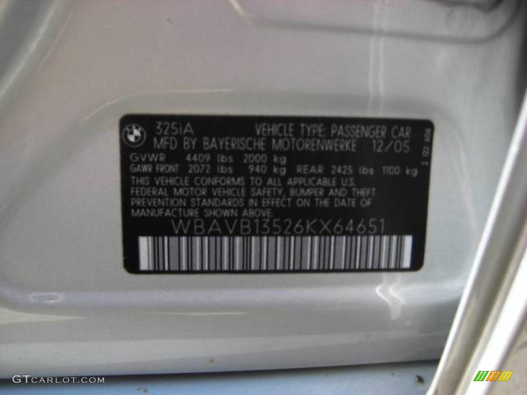 2006 3 Series 325i Sedan - Titanium Silver Metallic / Black photo #24