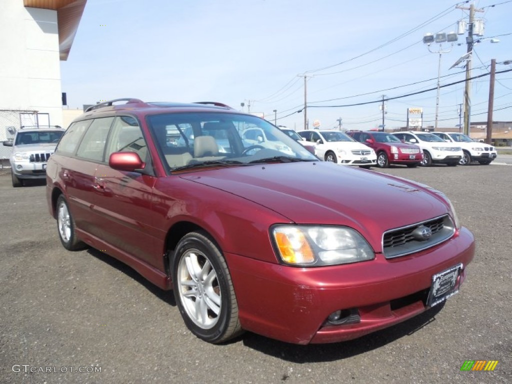 2003 Legacy 2.5 GT Wagon - Regatta Red Pearl / Beige photo #3
