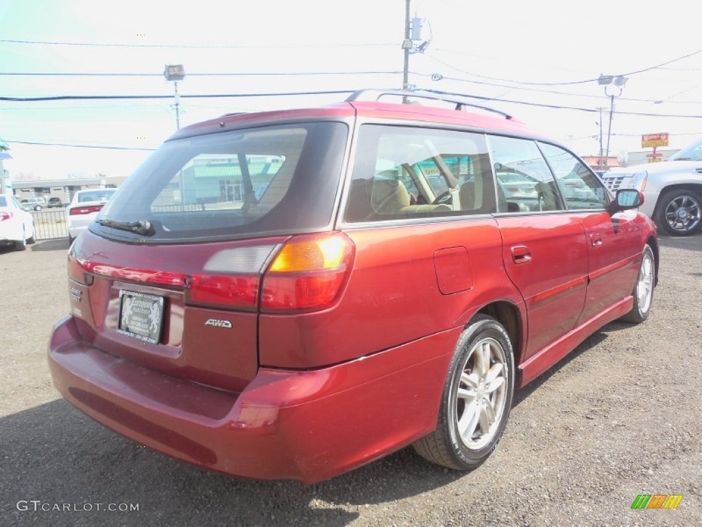 2003 Legacy 2.5 GT Wagon - Regatta Red Pearl / Beige photo #4