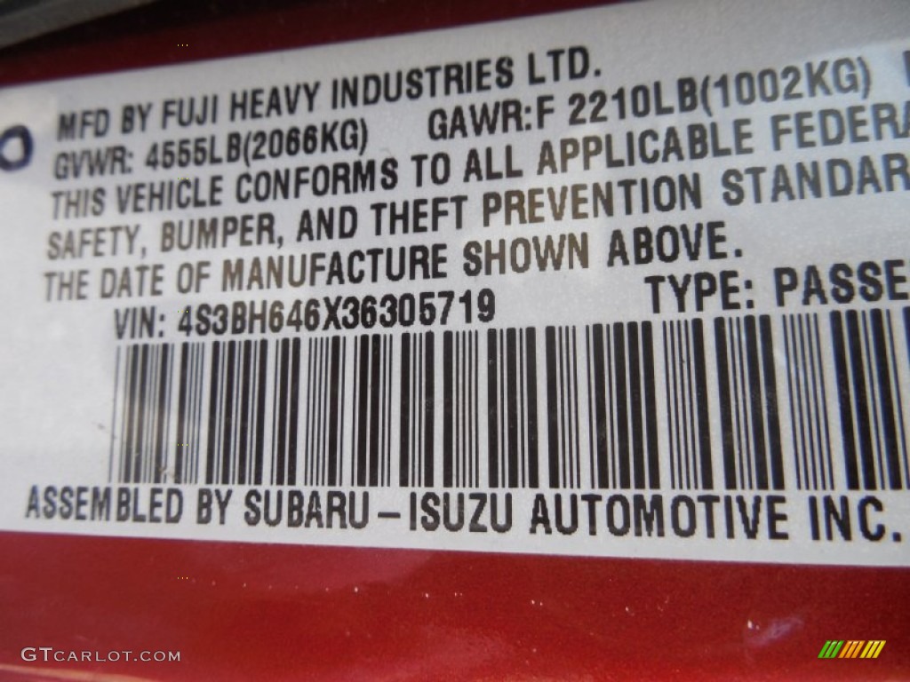 2003 Legacy 2.5 GT Wagon - Regatta Red Pearl / Beige photo #34