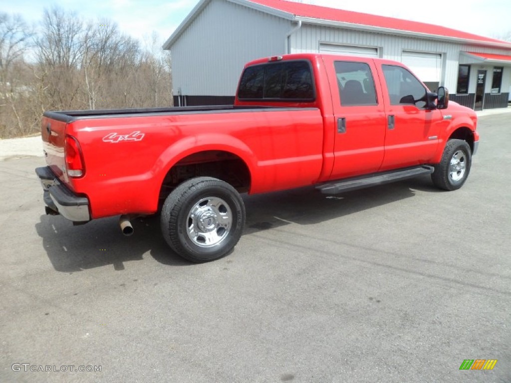 2006 F350 Super Duty XLT Crew Cab 4x4 - Red Clearcoat / Dark Flint photo #5