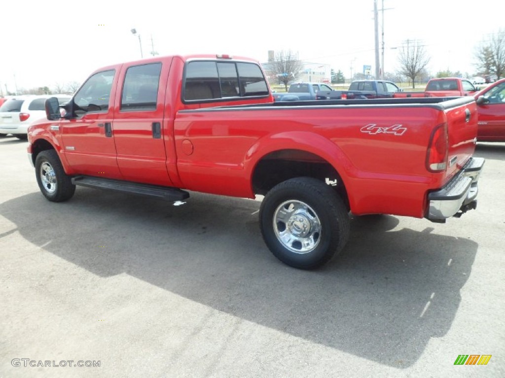 2006 F350 Super Duty XLT Crew Cab 4x4 - Red Clearcoat / Dark Flint photo #6