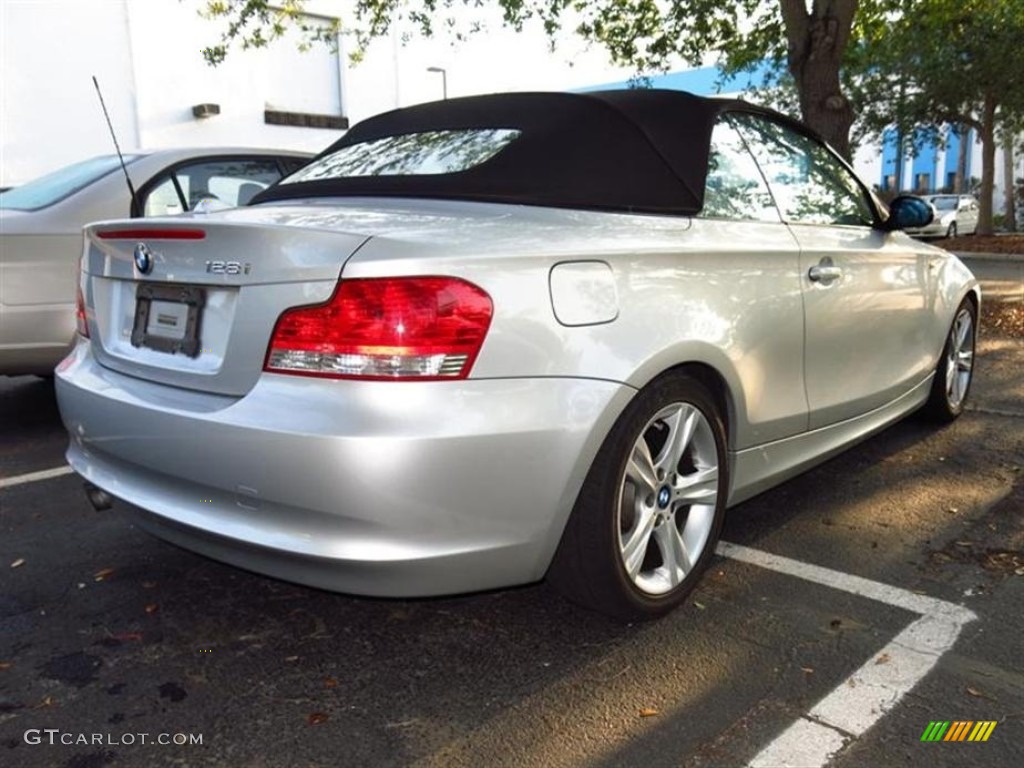 2008 1 Series 128i Convertible - Titanium Silver Metallic / Black photo #3