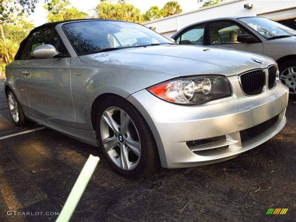 2008 1 Series 128i Convertible - Titanium Silver Metallic / Black photo #4