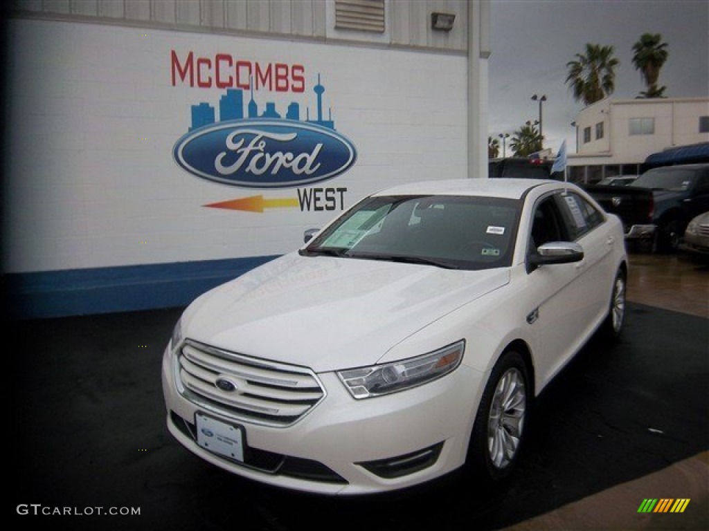 White Platinum Tri-Coat Ford Taurus