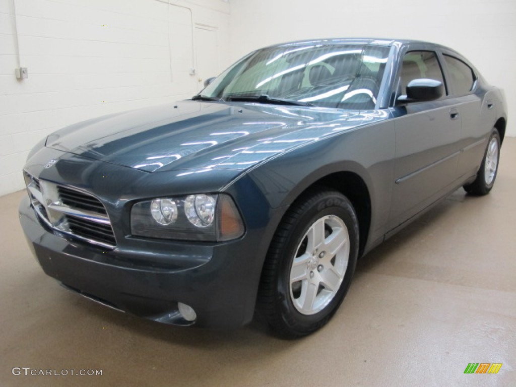 2007 Charger SXT - Steel Blue Metallic / Dark Slate Gray/Light Graystone photo #3