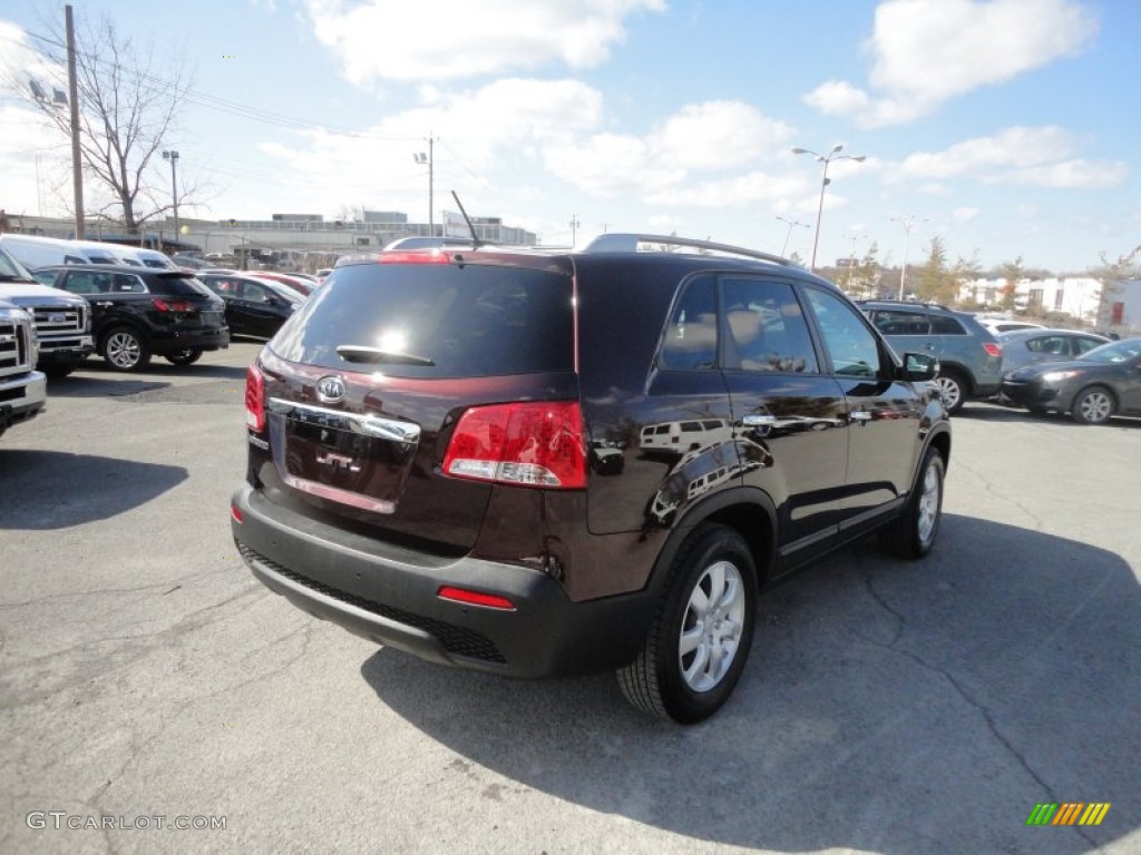 2011 Sorento LX AWD - Dark Cherry / Black photo #5