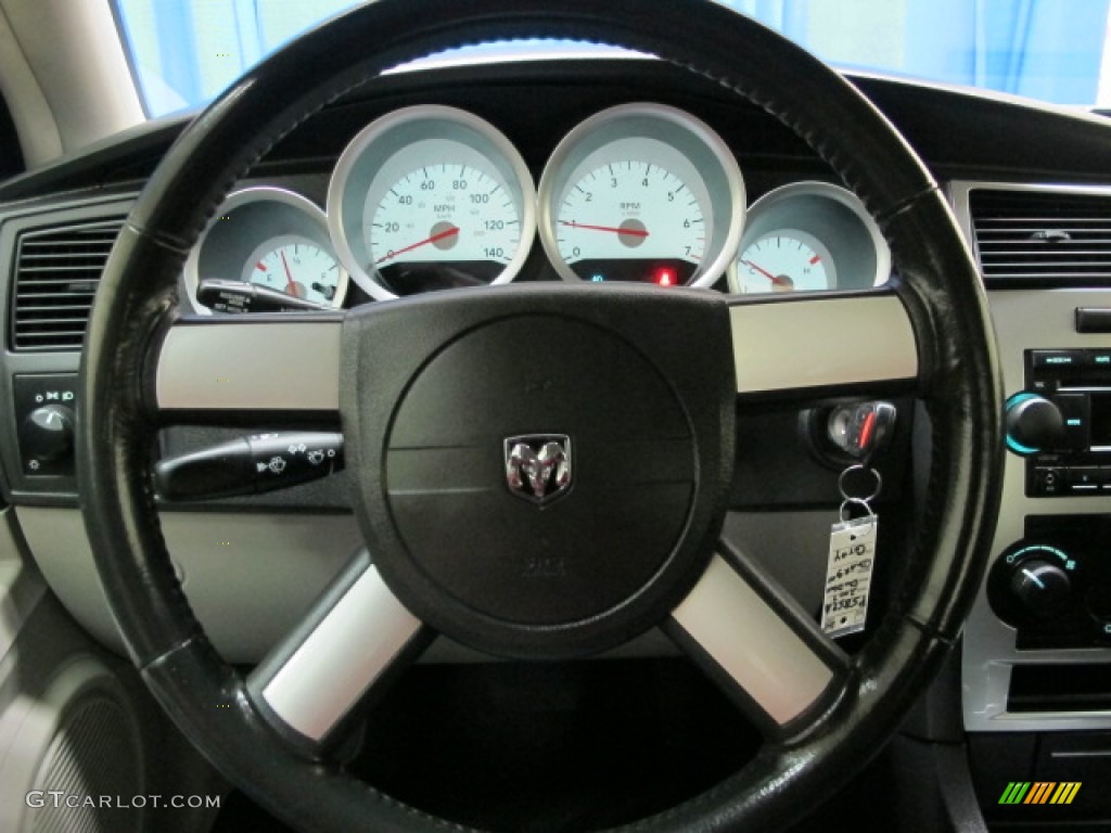2007 Dodge Charger SXT Dark Slate Gray/Light Graystone Steering Wheel Photo #79331206