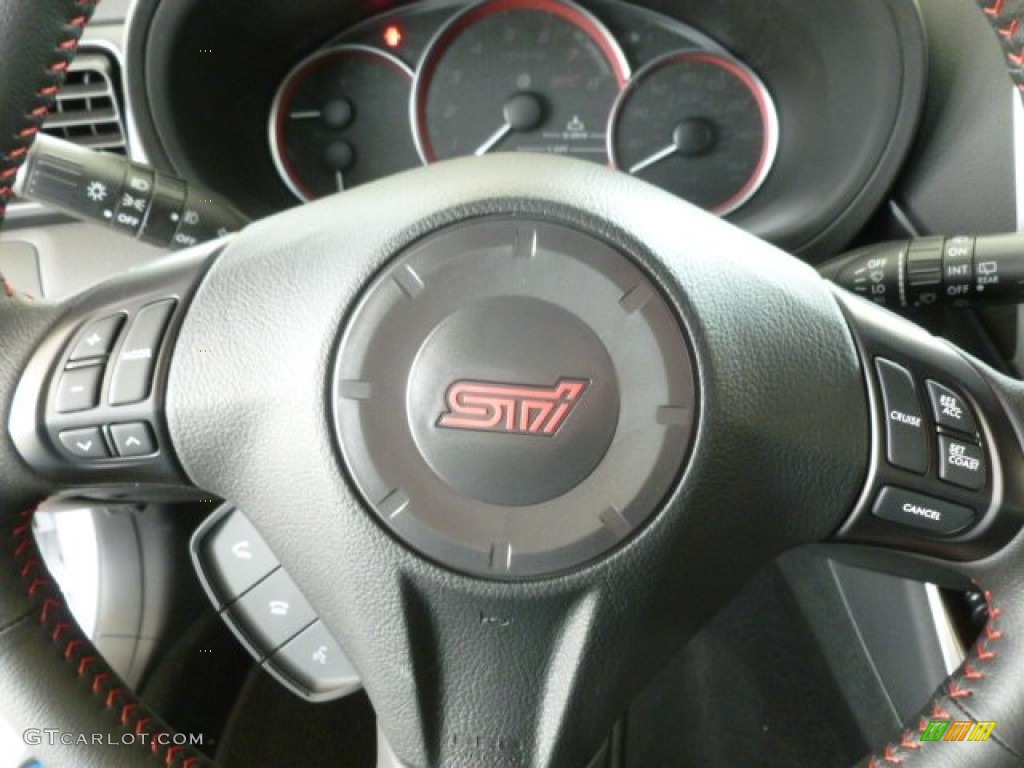 2013 Subaru Impreza WRX STi 5 Door Black Steering Wheel Photo #79331746
